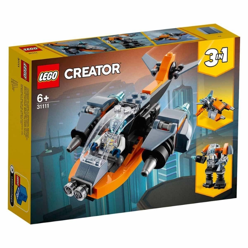 LEGO%20Creator%203’ü%201%20Arada%20Siber%20İnsansız%20Hava%20Aracı%2031111%20-%20113%20Parça%206+