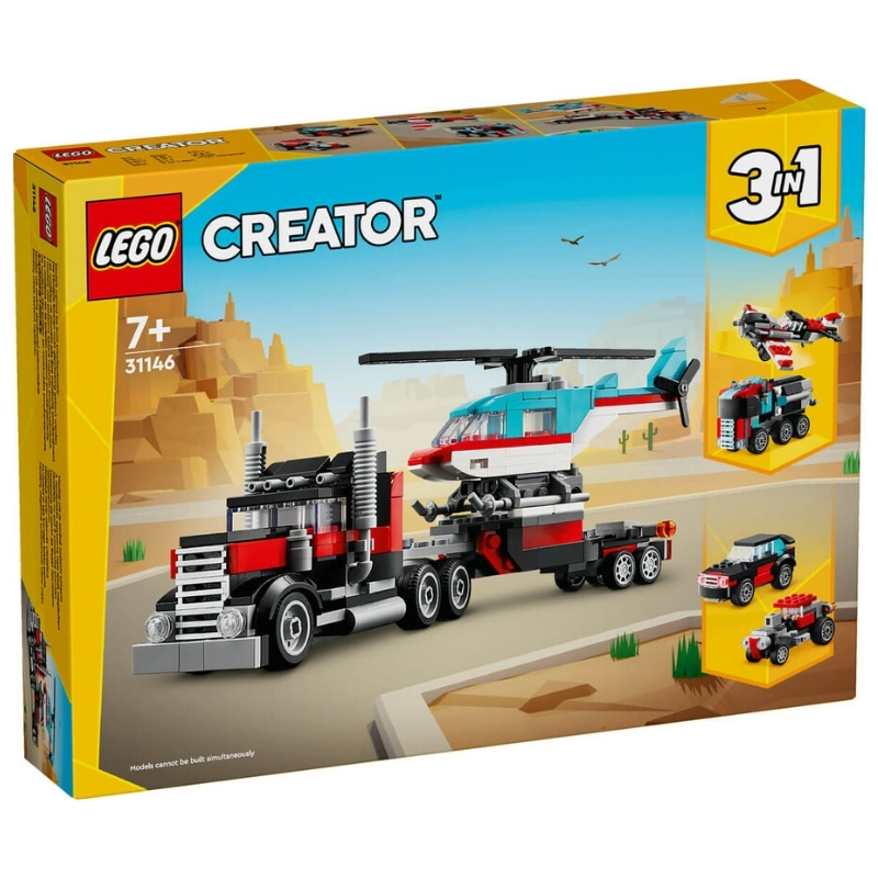 LEGO%20Creator%203’ü%201%20Helikopterli%20Açık%20Kasa%20Kamyon%2031146%20-%20270%20Parça%207+