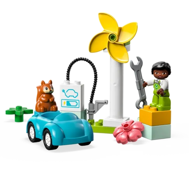 LEGO%20Duplo%20Rüzgar%20Türbini%20ve%20Elektrikli%20Araba%2010985%20-%2016%20Parça%202+