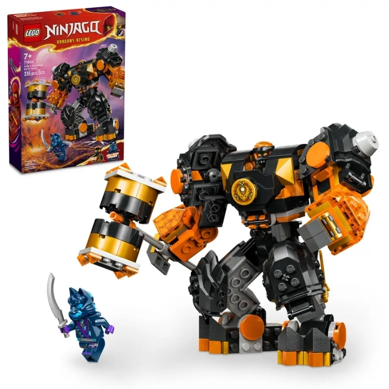 LEGO%20Ninjago%20Cole’un%20Toprak%20Elementi%20Robotu%2071806%20-%20235%20Parça%207+