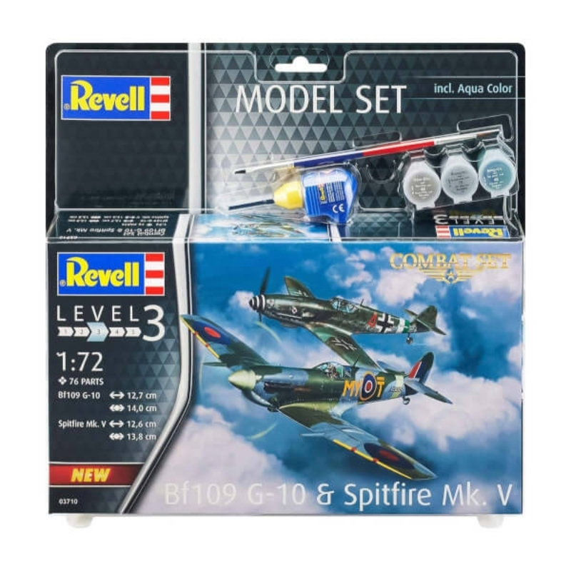 Revell%20Maket%20Combat%20Set%20BF109G-10%20ve%20Spitfire%20Mk.V%201:72%2003710