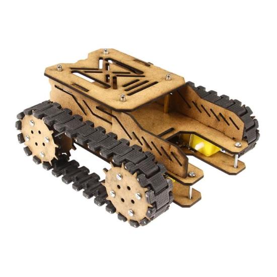 Woodie Ahşap Tank Robotu Gövde Seti - Demonte